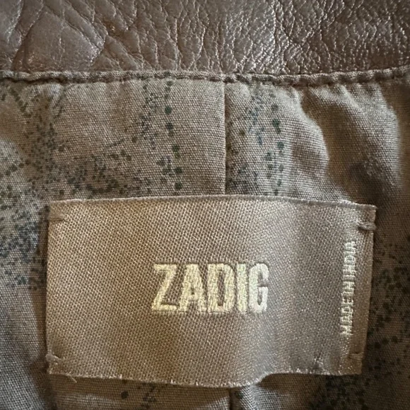 Zadig & Voltaire Lamb Leather Biker Jacket - Picture 4 of 5
